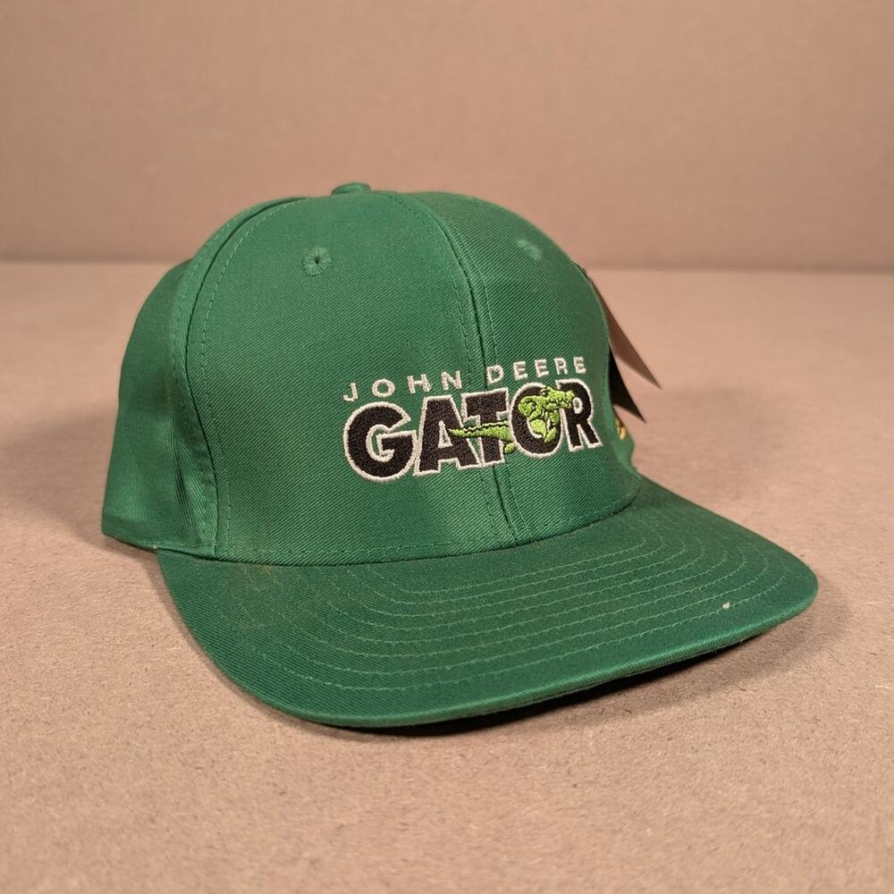 Vintage 90s John Deere Gator Hat Tonkin Taiwan Made Cotton Snapback NWT